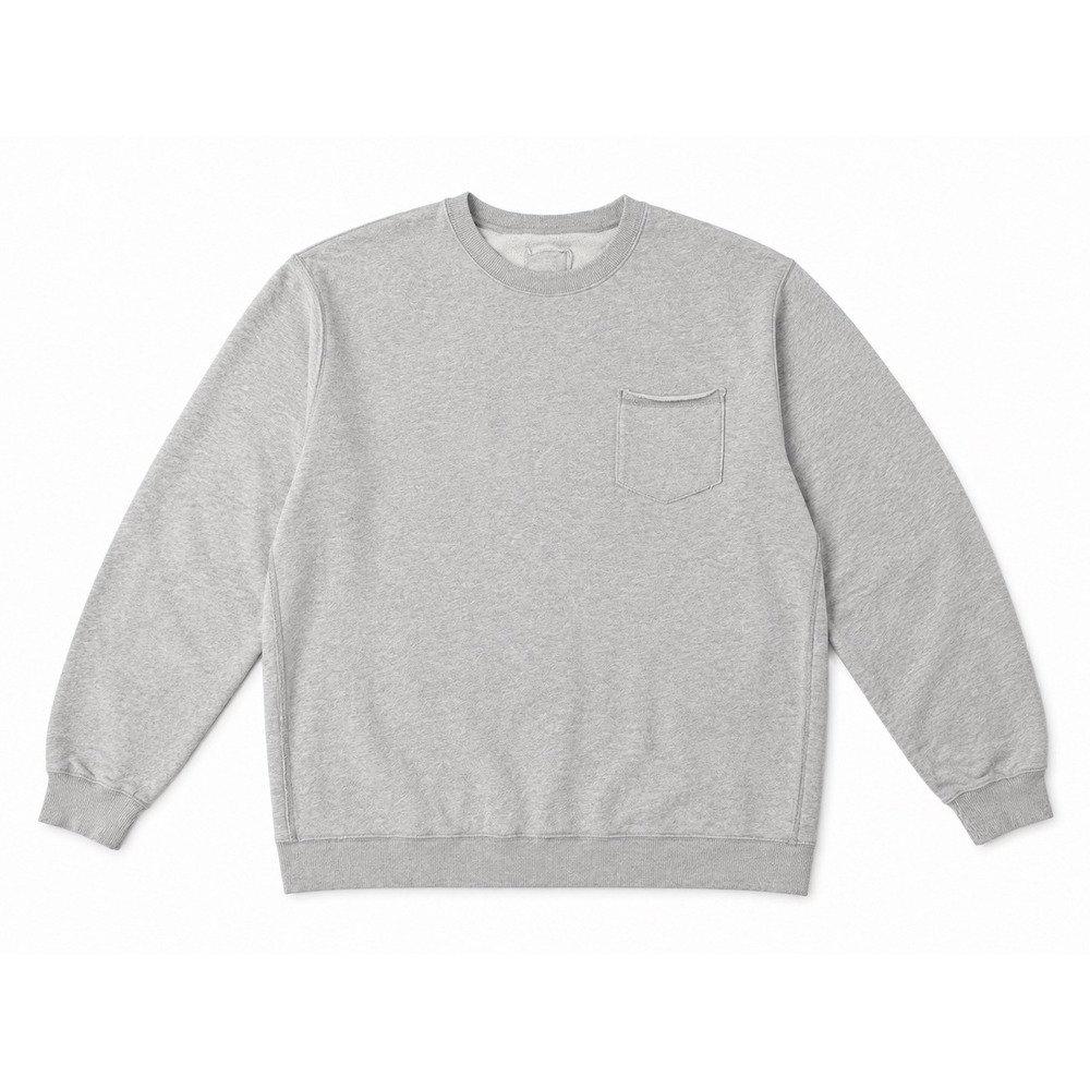 Aerie Crewneck Sweatshirt Raw Edge Chest Pocket Cotton Blend French Terry XXL